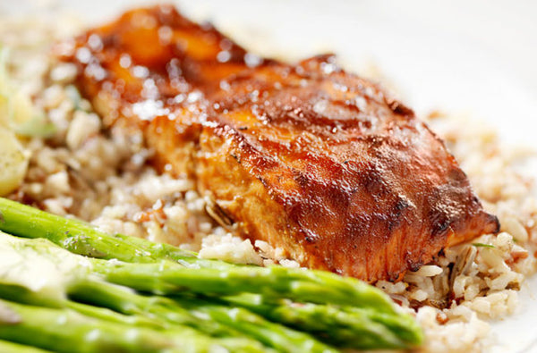 Grilled Salmon with Molasses-Lime Glaze